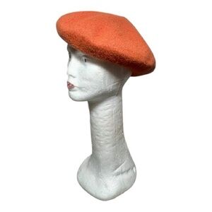 Classic Orange Wool Beret